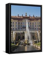 Grand Palace, Peterhof, Saint Petersburg, Russia-Walter Bibikow-Framed Stretched Canvas