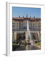 Grand Palace, Peterhof, Saint Petersburg, Russia-Walter Bibikow-Framed Premium Photographic Print