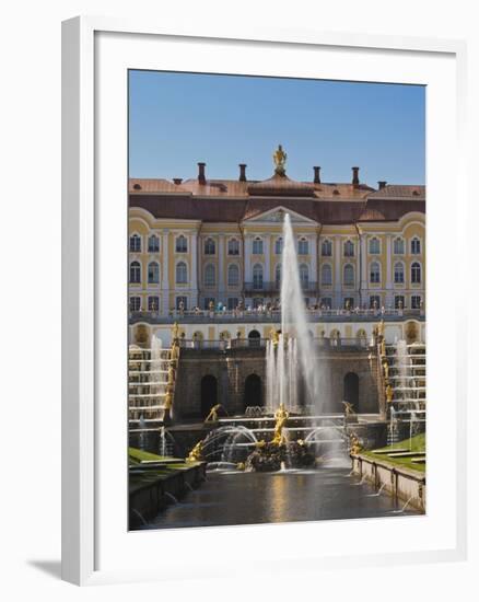 Grand Palace, Peterhof, Saint Petersburg, Russia-Walter Bibikow-Framed Premium Photographic Print