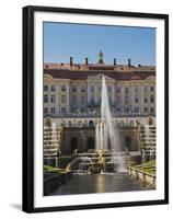 Grand Palace, Peterhof, Saint Petersburg, Russia-Walter Bibikow-Framed Premium Photographic Print