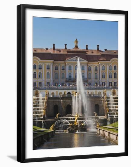 Grand Palace, Peterhof, Saint Petersburg, Russia-Walter Bibikow-Framed Premium Photographic Print