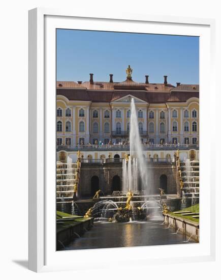 Grand Palace, Peterhof, Saint Petersburg, Russia-Walter Bibikow-Framed Premium Photographic Print