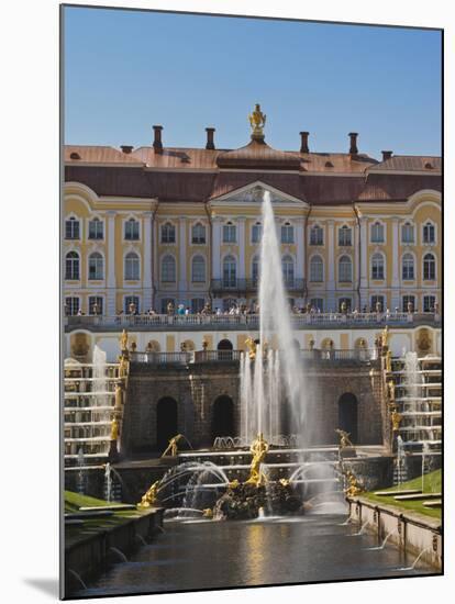 Grand Palace, Peterhof, Saint Petersburg, Russia-Walter Bibikow-Mounted Premium Photographic Print