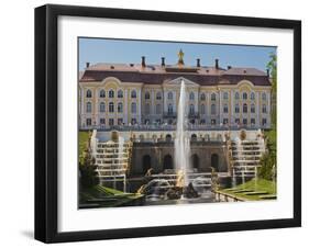 Grand Palace, Peterhof, Saint Petersburg, Russia-Walter Bibikow-Framed Premium Photographic Print