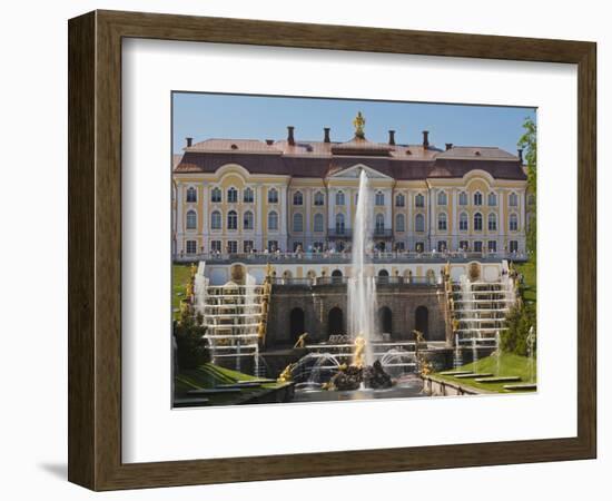 Grand Palace, Peterhof, Saint Petersburg, Russia-Walter Bibikow-Framed Photographic Print