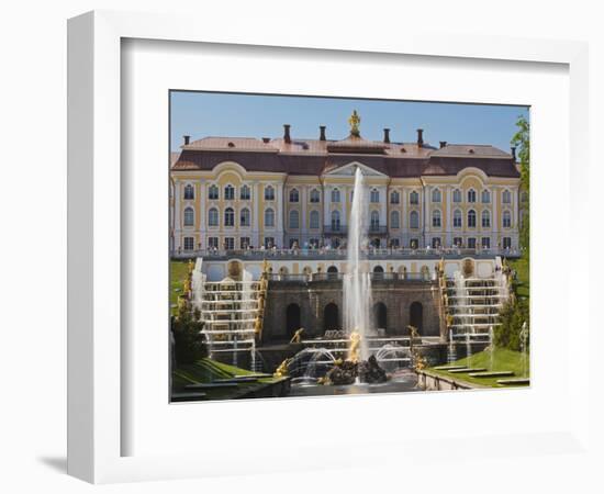 Grand Palace, Peterhof, Saint Petersburg, Russia-Walter Bibikow-Framed Photographic Print