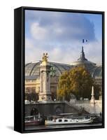 Grand Palais and Pont Alexandre Iii Bridge, Paris, France-Walter Bibikow-Framed Stretched Canvas