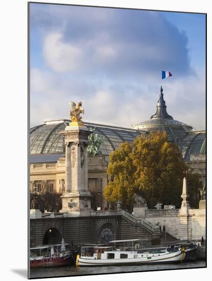 Grand Palais and Pont Alexandre Iii Bridge, Paris, France-Walter Bibikow-Mounted Photographic Print