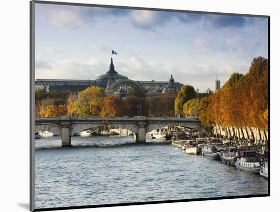 Grand Palais and Seine River, Paris, France-Walter Bibikow-Mounted Photographic Print