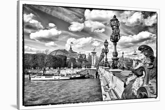 Grand Palais and The Seine River - Paris - France-Philippe Hugonnard-Stretched Canvas