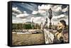 Grand Palais and The Seine River - Paris - France-Philippe Hugonnard-Framed Stretched Canvas