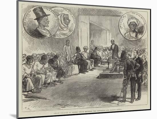 Grand Palaver at Sierra Leone Between the Governor and Native Chiefs-Charles Robinson-Mounted Giclee Print