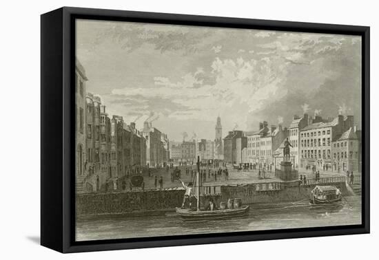 Grand Parade in Cork-William Henry Bartlett-Framed Stretched Canvas