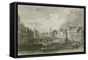 Grand Parade in Cork-William Henry Bartlett-Framed Stretched Canvas