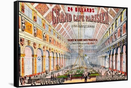 Grand Paris Billiard Hall & Café-null-Framed Stretched Canvas