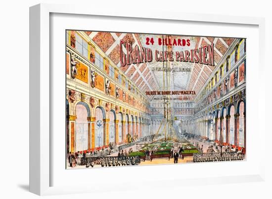Grand Paris Billiard Hall & Café-null-Framed Art Print