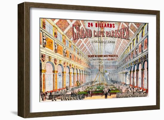 Grand Paris Billiard Hall & Café-null-Framed Premium Giclee Print