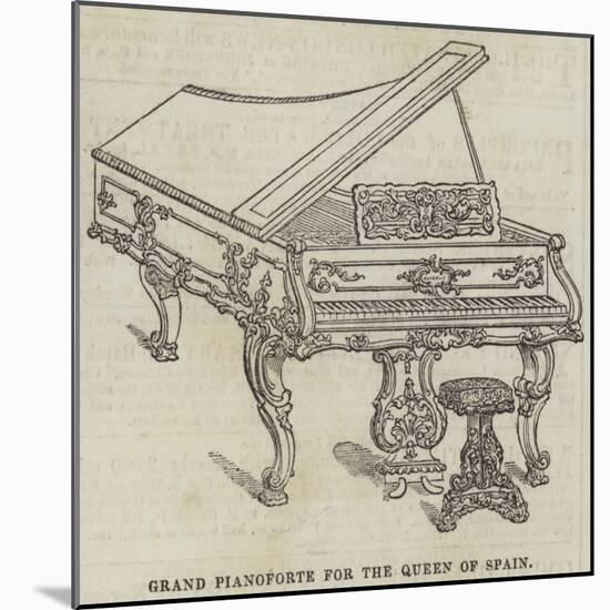 Grand Pianoforte for the Queen of Spain-null-Mounted Giclee Print