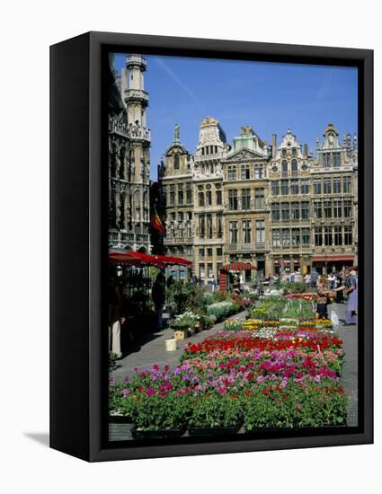 Grand Place, Brussels (Bruxelles), Belgium-Roy Rainford-Framed Stretched Canvas