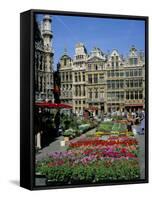 Grand Place, Brussels (Bruxelles), Belgium-Roy Rainford-Framed Stretched Canvas