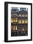 Grand Place Building Facade at Dusk, UNESCO World Heritage Site, Brussels, Belgium, Europe-Charles Bowman-Framed Photographic Print