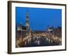 Grand Place Dusk, UNESCO World Heritage Site, Brussels, Belgium, Europe-Charles Bowman-Framed Photographic Print