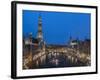 Grand Place Dusk, UNESCO World Heritage Site, Brussels, Belgium, Europe-Charles Bowman-Framed Photographic Print