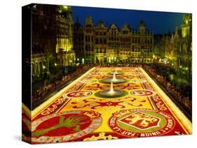 Grand Place, Floral Carpet, Brussels, Belgium-Steve Vidler-Stretched Canvas