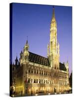 Grand Place, Town Hall, Night View, Brussels, Belgium-Steve Vidler-Stretched Canvas