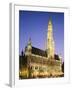 Grand Place, Town Hall, Night View, Brussels, Belgium-Steve Vidler-Framed Photographic Print