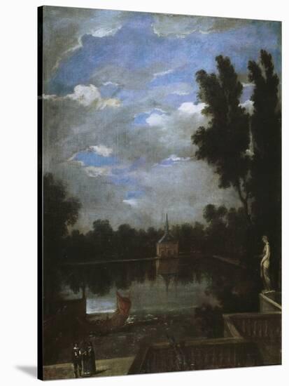 Grand Pond of the Buen Retiro, c.1657-Juan Bautista Martinez del Mazo-Stretched Canvas