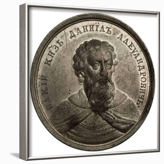 Grand Prince Daniil Aleksandrovich (From the Historical Medal Serie), 18th Century-Johann Balthasar Gass-Framed Photographic Print