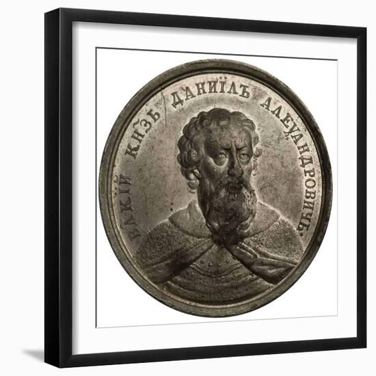 Grand Prince Daniil Aleksandrovich (From the Historical Medal Serie), 18th Century-Johann Balthasar Gass-Framed Photographic Print