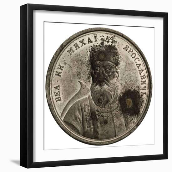 Grand Prince Mikhail Yaroslavich (From the Historical Medal Serie), 18th Century-Johann Balthasar Gass-Framed Photographic Print