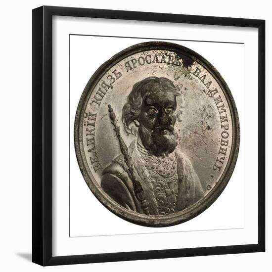 Grand Prince Yaroslav the Wise (From the Historical Medal Serie), 18th Century-Johann Balthasar Gass-Framed Photographic Print