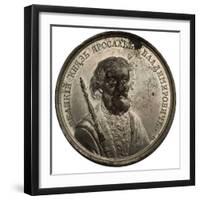 Grand Prince Yaroslav the Wise (From the Historical Medal Serie), 18th Century-Johann Balthasar Gass-Framed Photographic Print