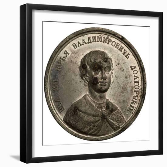 Grand Prince Yuri I Dolgorukiy (From the Historical Medal Serie), 18th Century-Johann Balthasar Gass-Framed Photographic Print