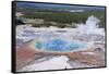 Grand Prismatic Geyser, Midway Geyser Basin, Yellowstone NP, WYoming-Howie Garber-Framed Stretched Canvas