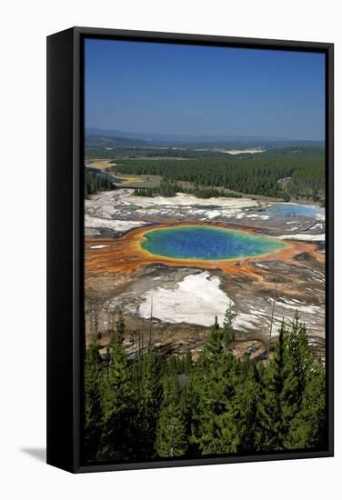 Grand Prismatic Spring, Midway Geyser Basin, Yellowstone Nat'l Park, UNESCO Site, Wyoming, USA-Peter Barritt-Framed Stretched Canvas