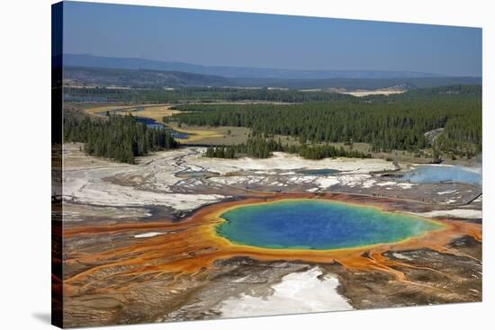 Grand Prismatic Spring, Midway Geyser Basin, Yellowstone Nat'l Park, UNESCO Site, Wyoming, USA-Peter Barritt-Stretched Canvas