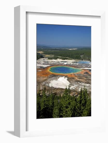 Grand Prismatic Spring, Midway Geyser Basin, Yellowstone Nat'l Park, UNESCO Site, Wyoming, USA-Peter Barritt-Framed Photographic Print