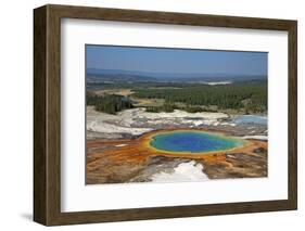 Grand Prismatic Spring, Midway Geyser Basin, Yellowstone Nat'l Park, UNESCO Site, Wyoming, USA-Peter Barritt-Framed Photographic Print