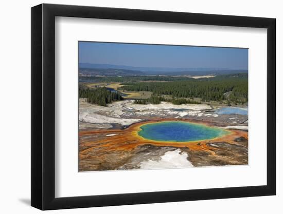 Grand Prismatic Spring, Midway Geyser Basin, Yellowstone Nat'l Park, UNESCO Site, Wyoming, USA-Peter Barritt-Framed Photographic Print