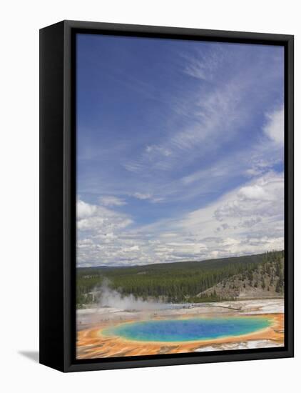 Grand Prismatic Spring, Midway Geyser Basin, Yellowstone National Park, Wyoming, USA-Neale Clarke-Framed Stretched Canvas