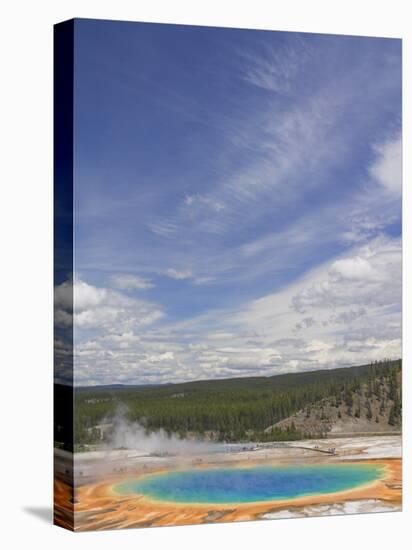 Grand Prismatic Spring, Midway Geyser Basin, Yellowstone National Park, Wyoming, USA-Neale Clarke-Stretched Canvas