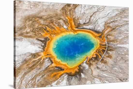 Grand Prismatic Spring, Midway Geyser Basin, Yellowstone National Park, Wyoming, Usa-Peter Adams-Stretched Canvas