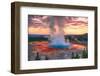 Grand Prismatic Spring Sunrise, Yellowstone National Park, WY-XIN WANG-Framed Photographic Print