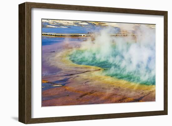 Grand Prismatic Spring, Yellowstone National Park, Wyoming, USA.-Russ Bishop-Framed Photographic Print