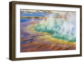 Grand Prismatic Spring, Yellowstone National Park, Wyoming, USA.-Russ Bishop-Framed Photographic Print