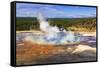 Grand Prismatic Spring, Yellowstone National Park, Wyoming, USA.-Russ Bishop-Framed Stretched Canvas